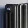 Keswick 600 x 785mm Cast Iron Style Traditional 3 Column Matt Black Radiator