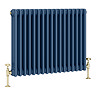 Keswick 600 x 785mm Cast Iron Style Traditional 3 Column Regal Blue Radiator