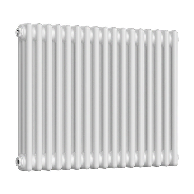 Keswick 600 x 785mm Cast Iron Style Traditional 3 Column White Radiator