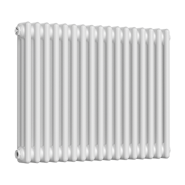 Keswick 600 x 785mm Cast Iron Style Traditional 3 Column White Radiator