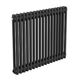 Keswick 600 x 785mm Horizontal Radiator Matt Black 2 Column