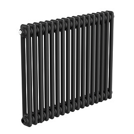 Keswick 600 x 785mm Horizontal Radiator Matt Black 2 Column