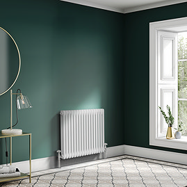 Keswick 600 x 785mm Horizontal Radiator White 2 Column