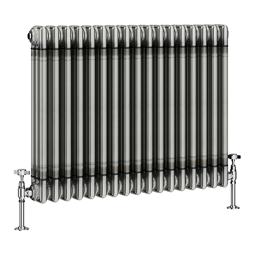 Keswick 600 x 785mm Raw Metal (Lacquered) 3 Column Radiator