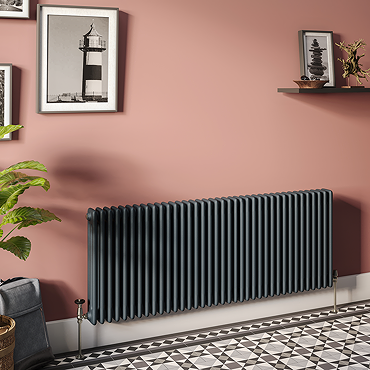 Keswick 600 x 1550mm Cast Iron Style Traditional 3 Column Anthracite Radiator