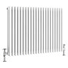 Keswick 750 x 1010mm Horizontal Radiator White 4 Column