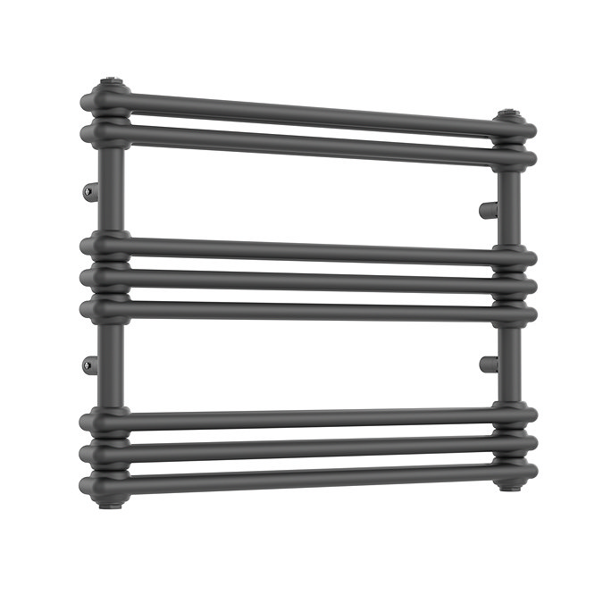 Keswick 800 x 612 Cast Iron Style Traditional Anthracite Towel Rail