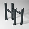 Keswick Anthracite 4 Column Radiator Feet