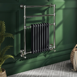 Keswick Anthracite Traditional Wall Hung Towel Rail Radiator (825 x 673mm)