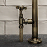 Chatsworth Antique Brass Angled Traditional Radiator Valves