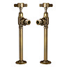 Chatsworth Antique Brass Angled Traditional Radiator Valves