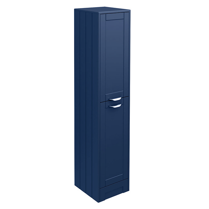 Keswick Blue 1400mm Traditional Floorstanding Tall Storage Unit Large Image