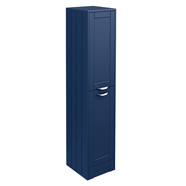 Keswick Blue 1400mm Traditional Floorstanding Tall Storage Unit  Profile Large Image