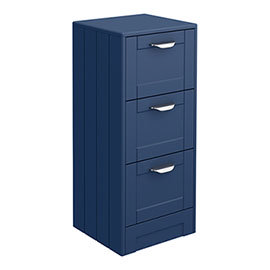 Keswick Blue 350mm Traditional 3 Drawer Storage Unit Medium Image