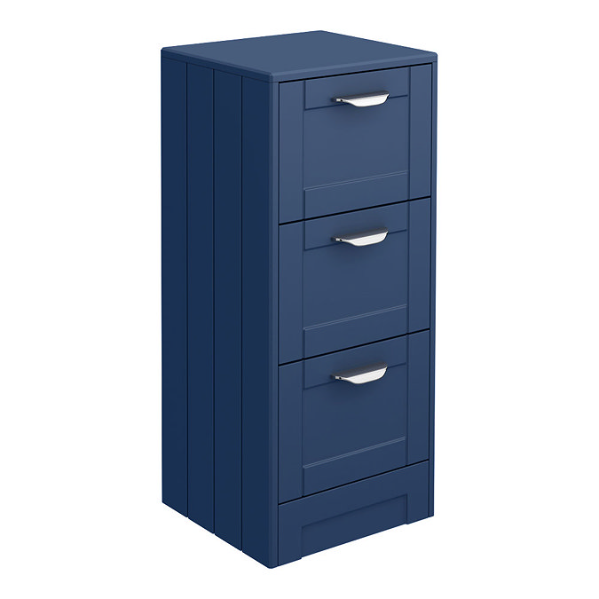 Keswick Blue 350mm Traditional 3 Drawer Storage Unit Large Image