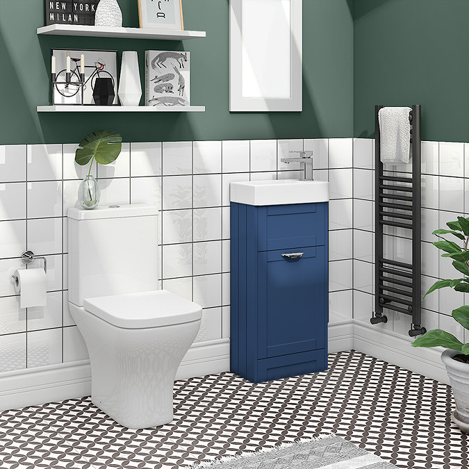 Keswick Blue 405mm Traditional Cloakroom Vanity Unit