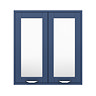 Keswick Blue 600mm Traditional Wall Hung 2 Door Mirror Cabinet  Feature Large Image