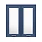 Keswick Blue 600mm Traditional Wall Hung 2 Door Mirror Cabinet  Feature Large Image