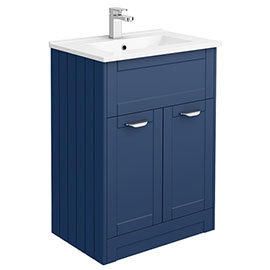 Keswick Blue 620mm Traditional Floorstanding Vanity Unit Medium Image
