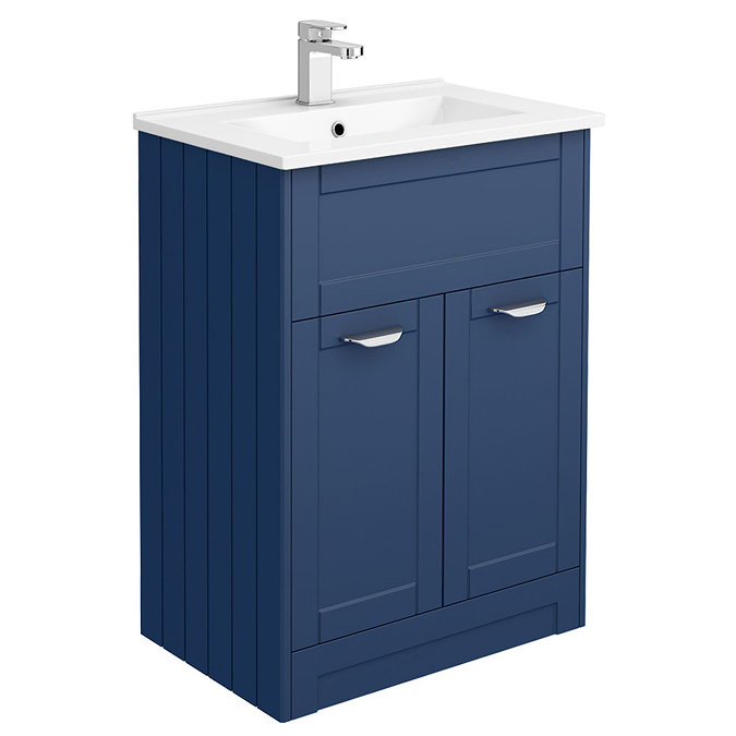 Keswick Blue 620mm Traditional Floorstanding Vanity Unit Large Image