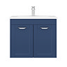 Keswick Blue 620mm Traditional Wall Hung 2 Door Vanity Unit  Standard Large Image