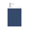Keswick Blue 620mm Traditional Wall Hung 2 Door Vanity Unit  In Bathroom Large Image