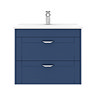 Keswick Blue 620mm Traditional Wall Hung 2 Drawer Vanity Unit  Standard Large Image