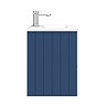 Keswick Blue 620mm Traditional Wall Hung 2 Drawer Vanity Unit  In Bathroom Large Image