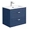 Keswick Blue 620mm Traditional Wall Hung 2 Drawer Vanity Unit Large Image