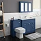 Keswick Blue 900mm Traditional Wall Hung 3 Door Mirror Cabinet  Profile Large Image