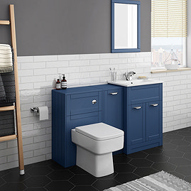 Keswick Blue Sink Vanity Unit, Storage Unit + Toilet Package Large Image