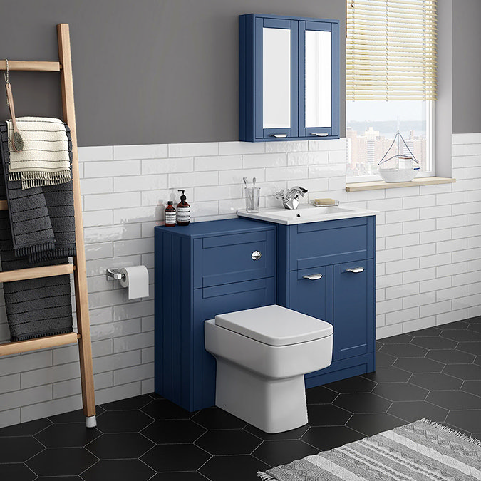 Keswick Blue 620mm Sink Vanity Unit + Toilet Package  Newest Large Image