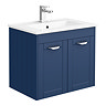Keswick Blue Wall Hung 2-Door Vanity Unit + Toilet Package  Profile Large Image