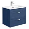 Keswick Blue Wall Hung 2-Drawer Vanity Unit + Toilet Package  Profile Large Image