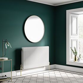 Keswick 600 x 1010mm Cast Iron Style Traditional 2 Column White Radiator