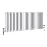 Keswick 600 x 1355mm Cast Iron Style Traditional 3 Column White Radiator  Standard Large Image