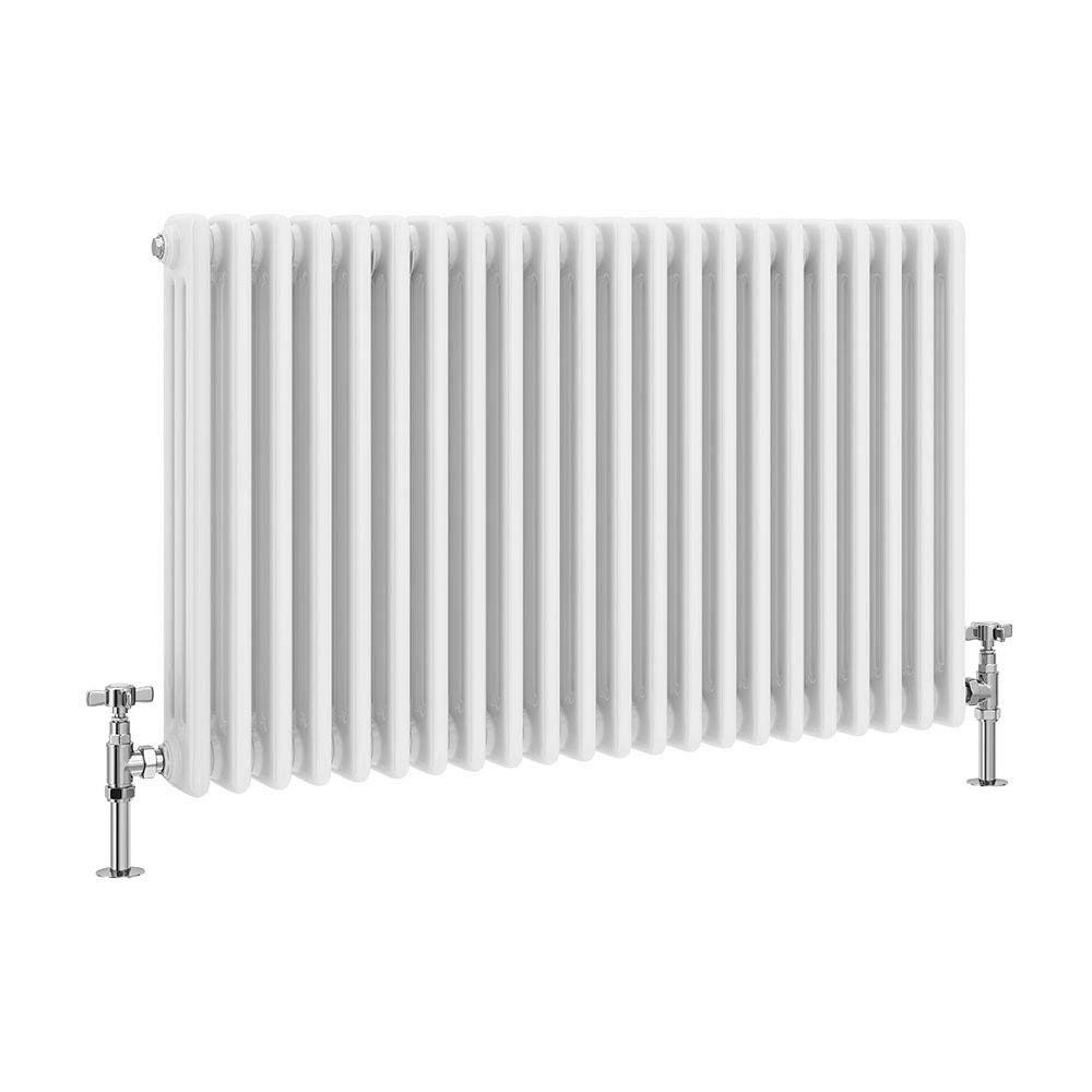 Keswick 600 x 1010mm Cast Iron Style Traditional 3 Column White ...