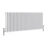 Keswick 600 x 1355mm Cast Iron Style Traditional 4 Column White Radiator  Feature Large Image