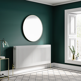 Keswick 600 x 1370mm Cast Iron Style Traditional 4 Column White Radiator