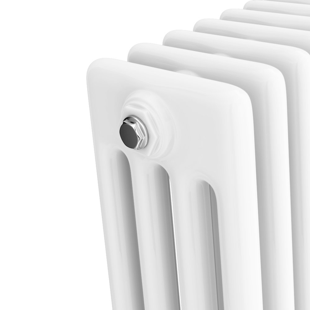 Keswick 600 x 605mm Vertical Radiator White 4 Column (30 Section) at ...