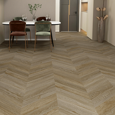 Keswick Chevron Style Antique Oak Waterproof Luxury Vinyl Plank Flooring - 680 x 127mm (Pack of 10)