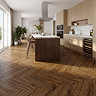 Keswick Chevron Style Dark Oak Waterproof Luxury Vinyl Plank Flooring - 680 x 127mm (Pack of 10)