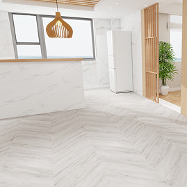 Chevron Style 680 x 127 Flooring Pack (10) - Light Oak