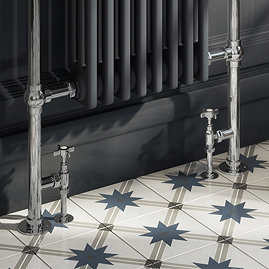 Keswick Chrome Angled Traditional Radiator Valves