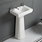 Keswick Cloakroom Basin with Full Pedestal (2 Tap Hole - 515mm Wide)