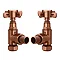 Keswick Copper Angled Traditional Radiator Valves Large Image