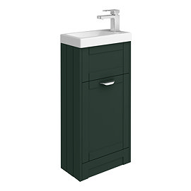 Keswick Green 405mm Traditional Cloakroom Vanity Unit