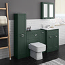 Keswick Green 600mm Traditional Wall Hung 2 Door Mirror Cabinet