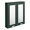 Keswick Green 600mm Traditional Wall Hung 2 Door Mirror Cabinet