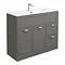 Keswick Grey 1015mm Sink Vanity Unit, Tall Boy + Toilet Package ...